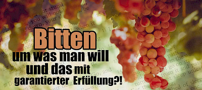 Bitten um was man will und das mit garantierter Erfüllung?! (Johannes 15,7)