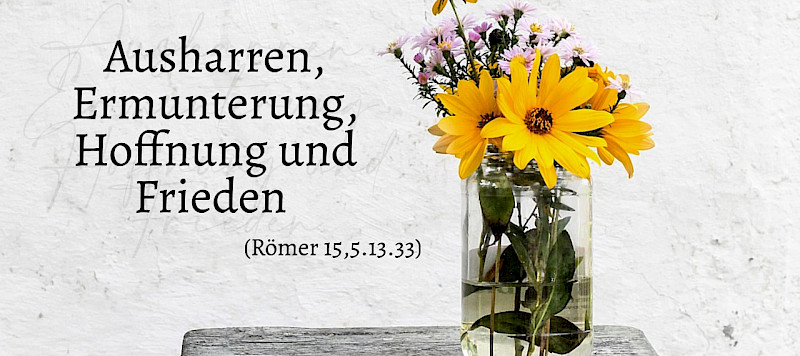 Ausharren, Ermunterung, Hoffnung und Frieden