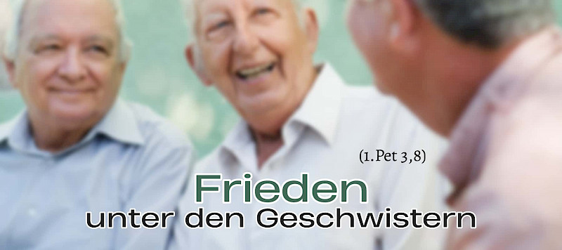 Frieden unter den Geschwistern (1.Pet 3,8)